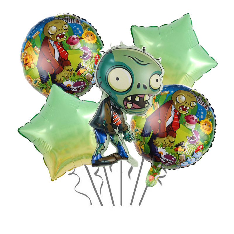 Zombie Party Games - Set Balon Foil Aluminium Plants Vs