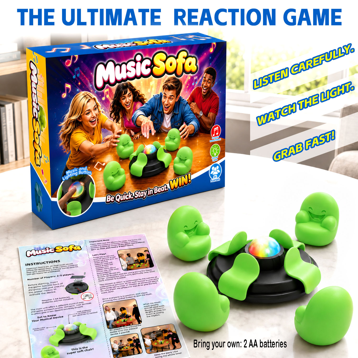 Quick Games Party - Permainan Genggam Kursi Musik Anak-Anak, Permainan