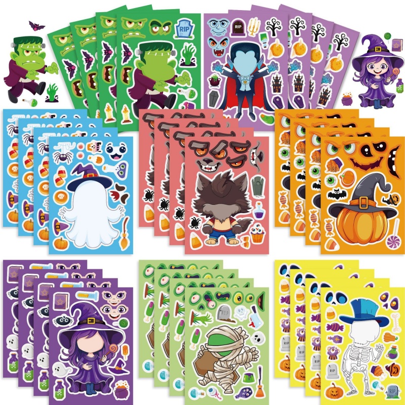 Zombie Party Games - Stiker Permainan Pesta Halloween untuk Anak-anak