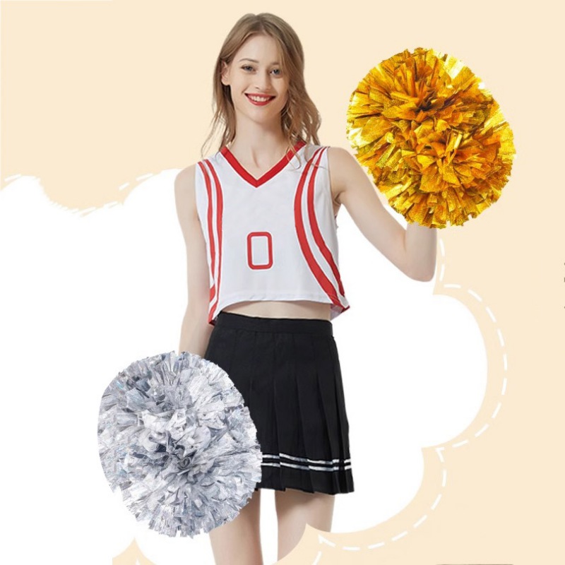 2 buah cheerleader Pom-Pom per - Party Games Competition ulasan dan harga