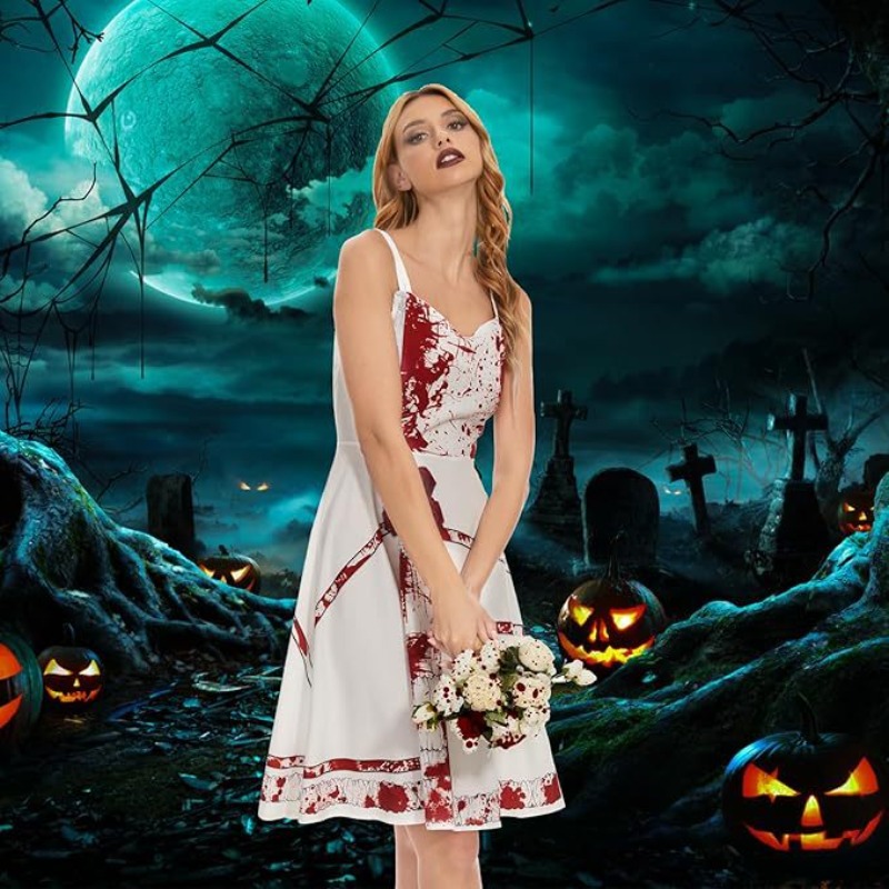 Kostum Halloween Hantu, Gaun S - Zombie Party Games ulasan dan harga