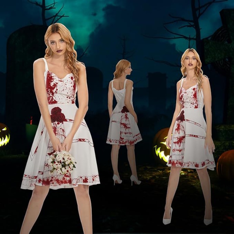 Kostum Halloween Hantu, Gaun S - Zombie Party Games ulasan dan harga