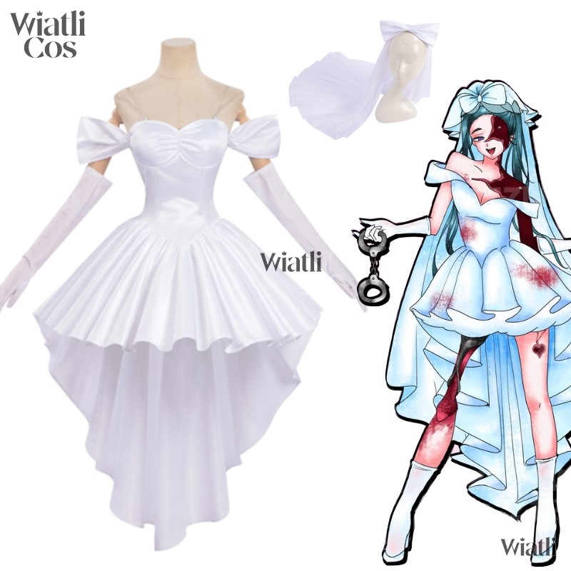 Kostum Gaun Pengantin Putih Co - Zombie Party Games ulasan dan harga